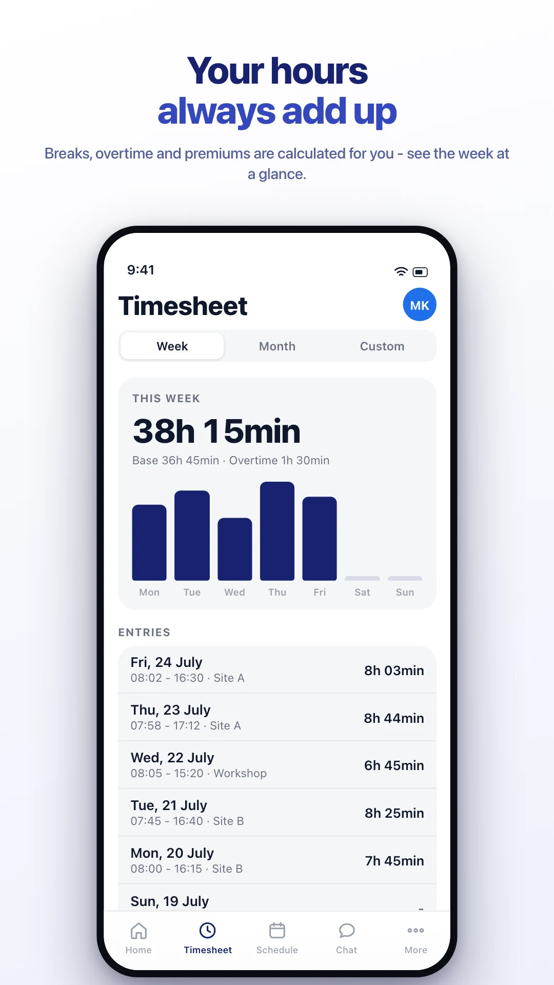 Hours24 - Time Tracking & HR screenshot